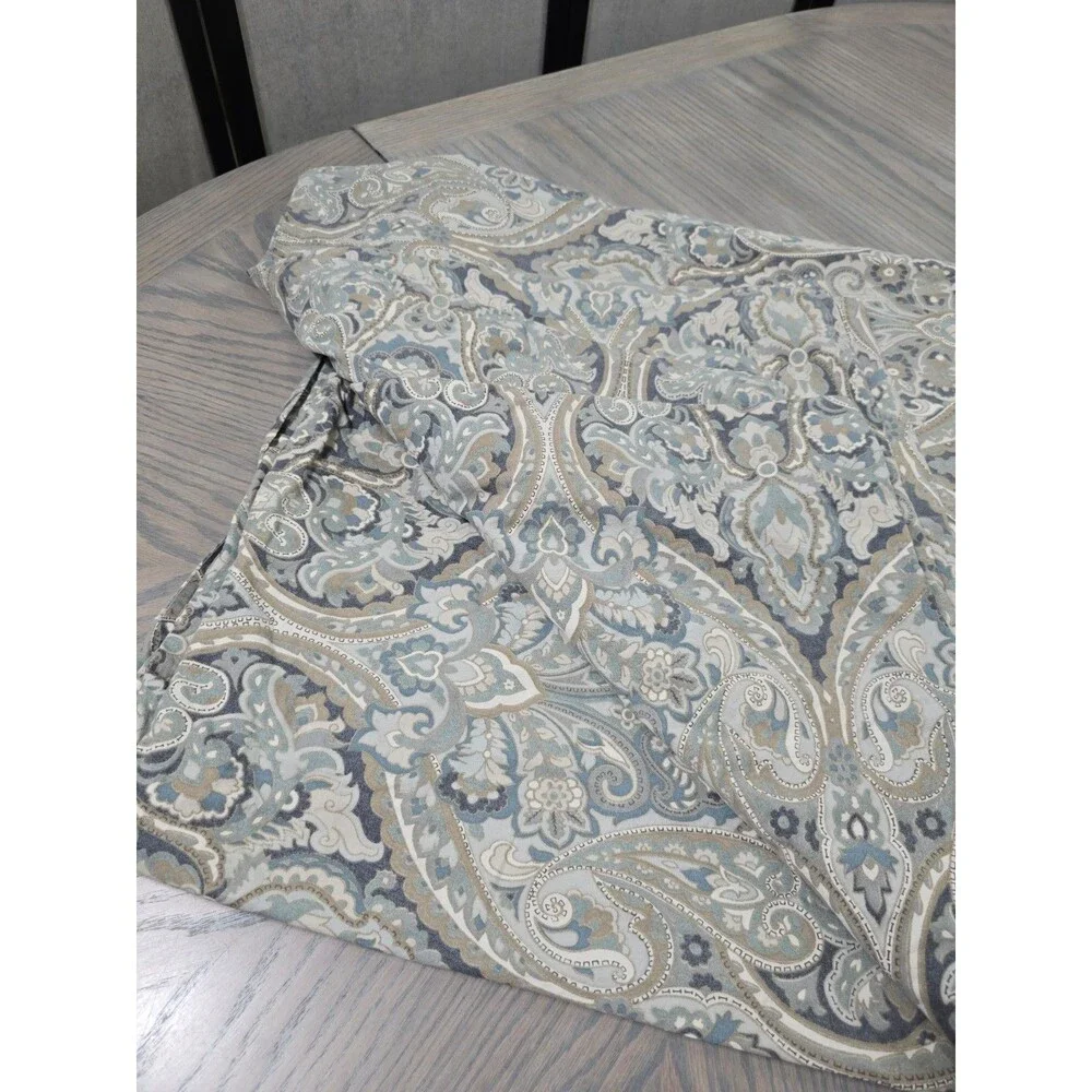 Pottery Barn McKenna King Size Paisley Duvet Cover Blue Green